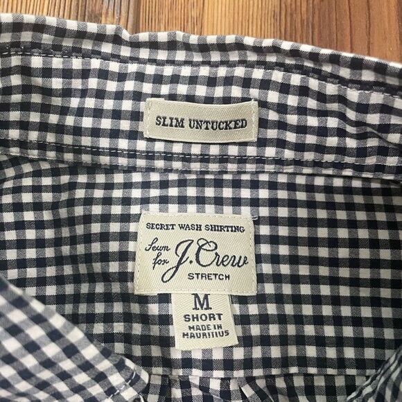 J. Crew Mens navy blue button down shirt sz M - Picture 4 of 8